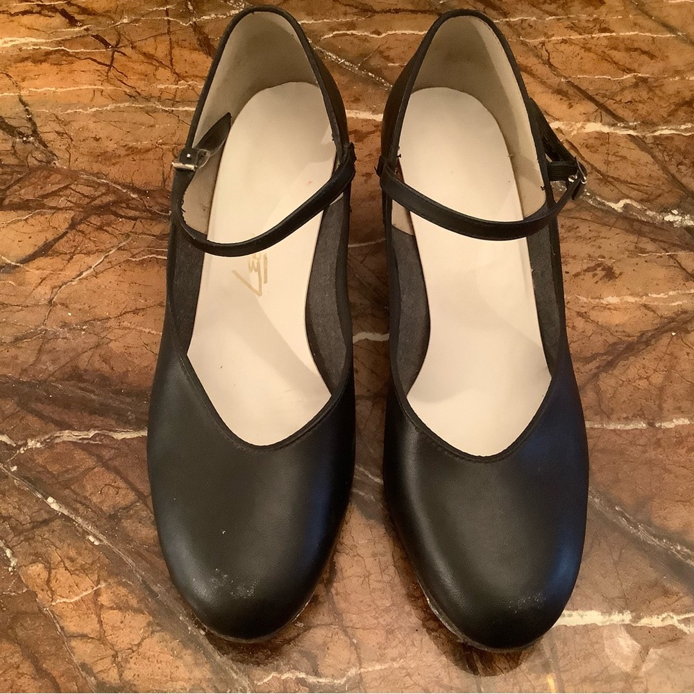 Tap Dance Shoe-Chic Black Mary Jane Heels